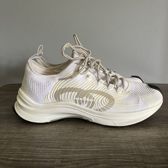 Gucci Run Men White Gray Black Sneakers Shoes 680893 Gucci Size 9.5 US 10